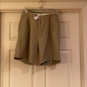 Todd Snyder Khaki Sueded Linen Hollywood Shorts Sz 30.  NWT. SEE PICTURES